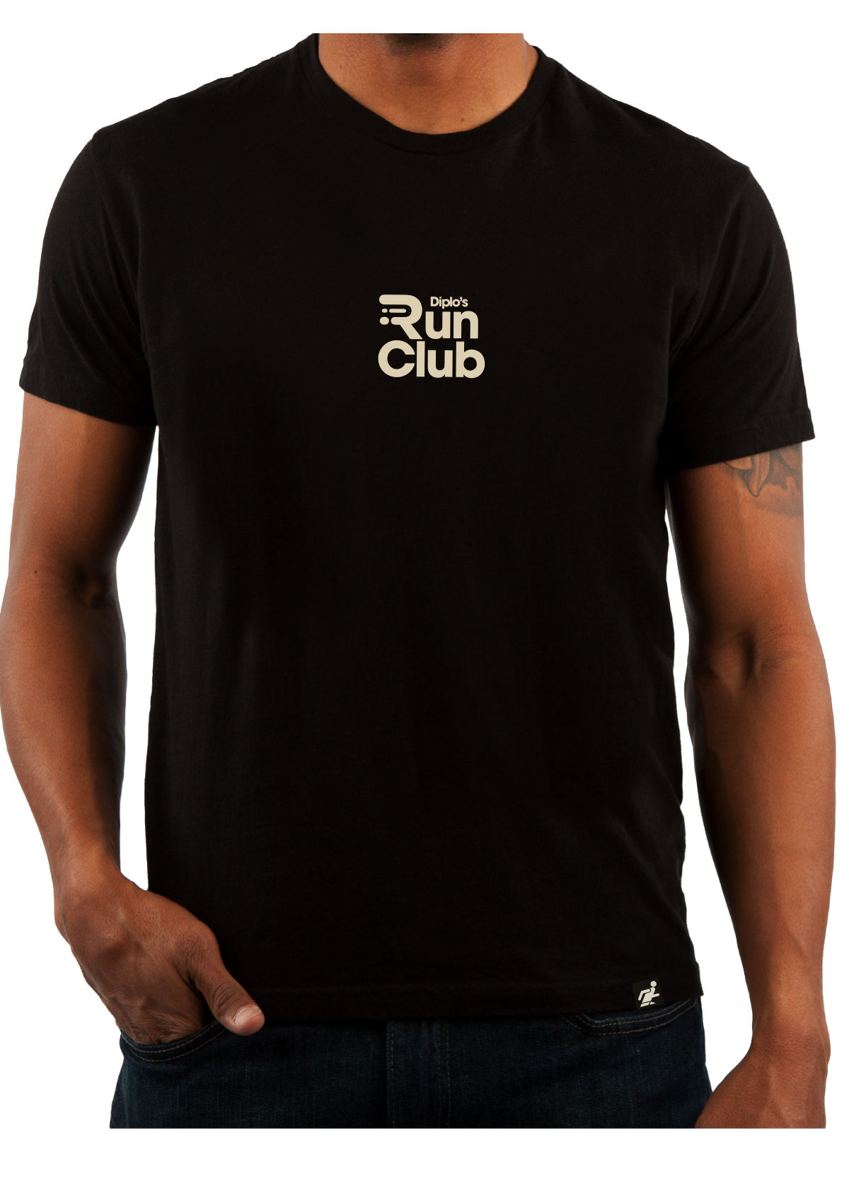 Diplo's Run Club Embroidered Black Tee