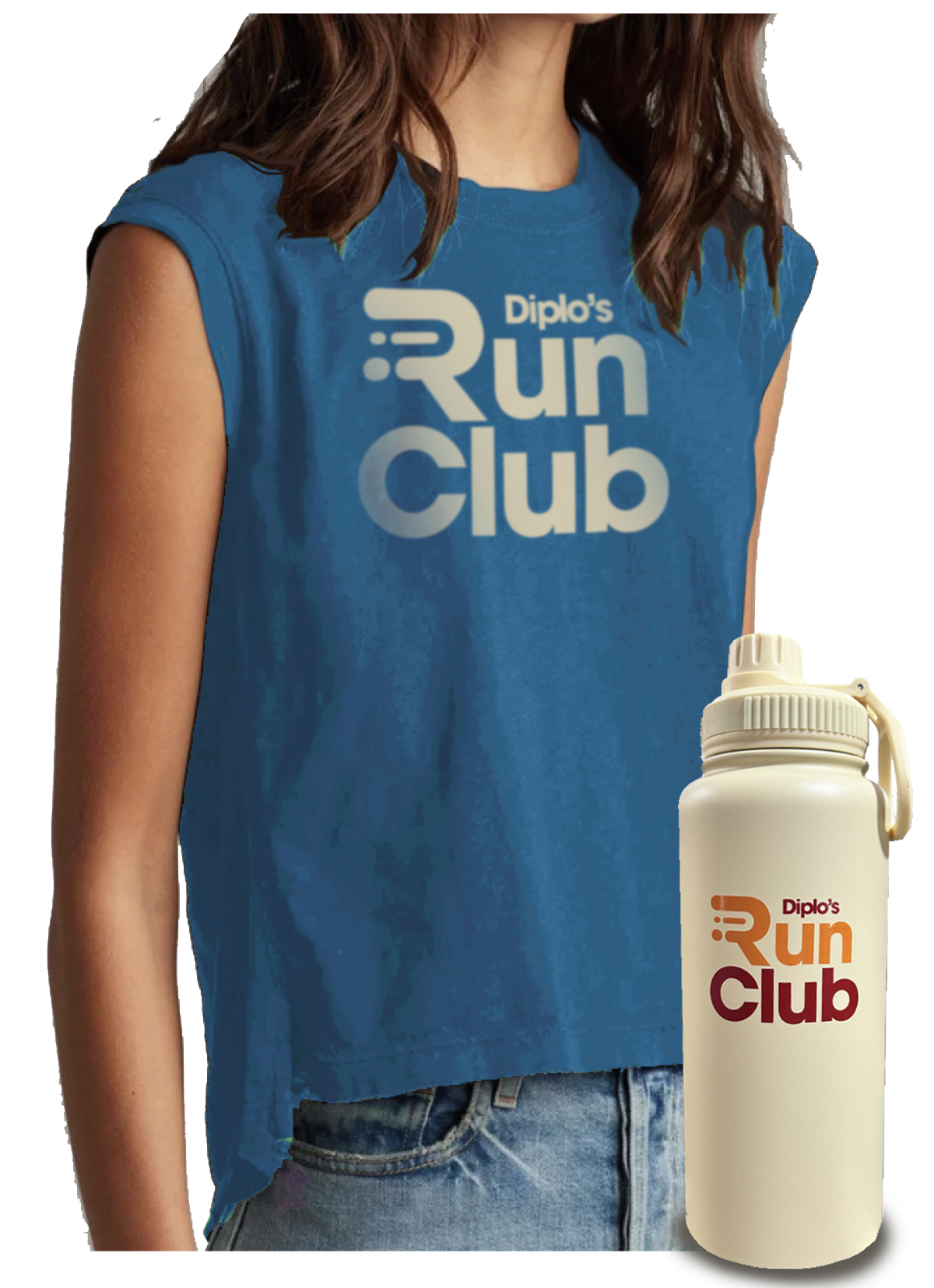 Womens Hi lo tank+ Water Bottle Bundle