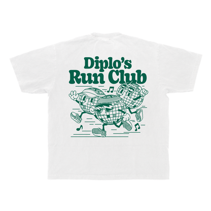 Diplo's Run Club White Disco Ball Tee