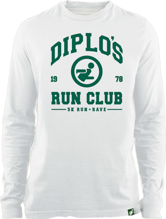 Diplo's Run Club White Varsity Longsleeve