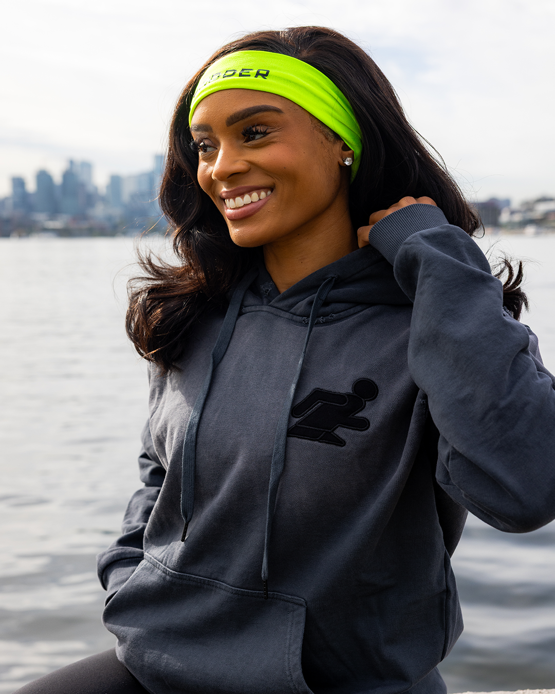 Diplo's Run Club Faded Black Destructed Heavyweight Hoodie