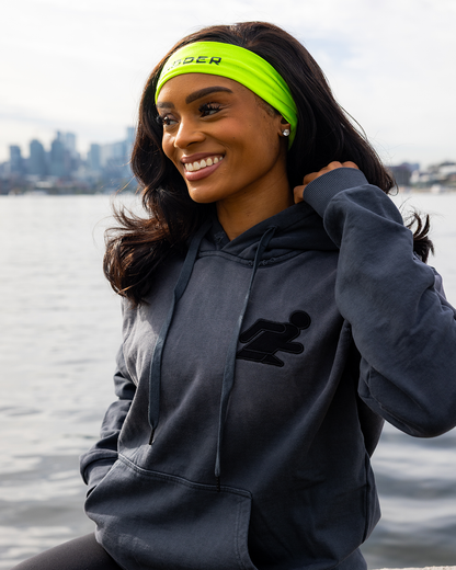 Diplo's Run Club Faded Black Destructed Heavyweight Hoodie