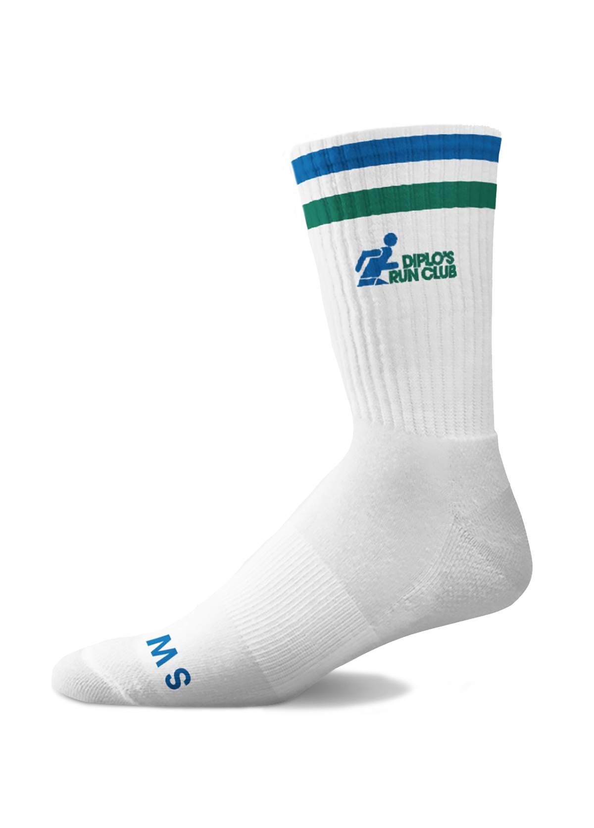 Blue & Green Diplo’s Run Club x Sweetfeet Performance Compression - Mid Crew Socks (1 Pair)