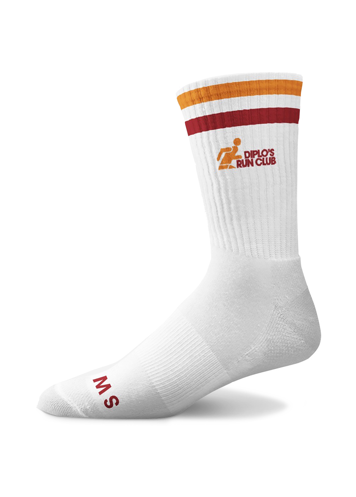 Red & Gold Diplo’s Run Club x Sweetfeet Performance Compression - Mid Crew Socks (1 Pair)