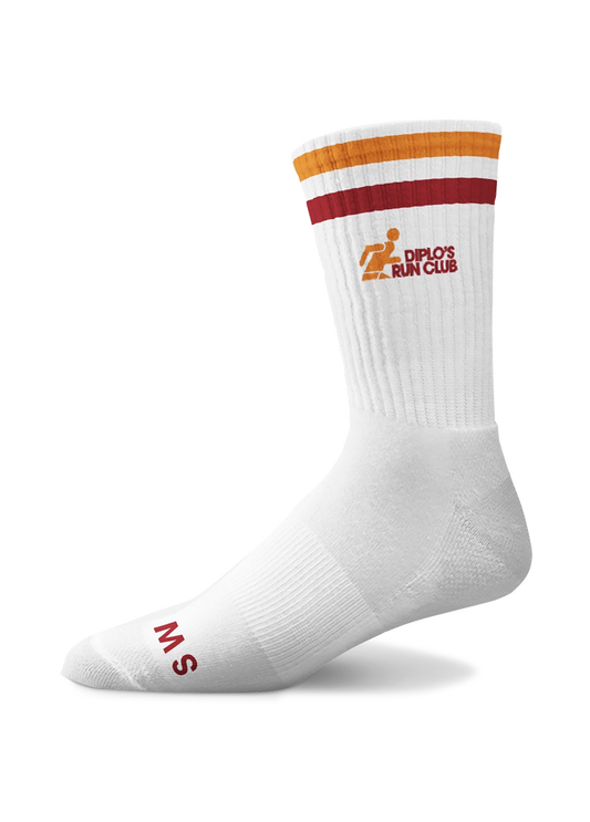 Red & Gold Diplo’s Run Club x Sweetfeet Performance Compression - Mid Crew Socks (1 Pair)